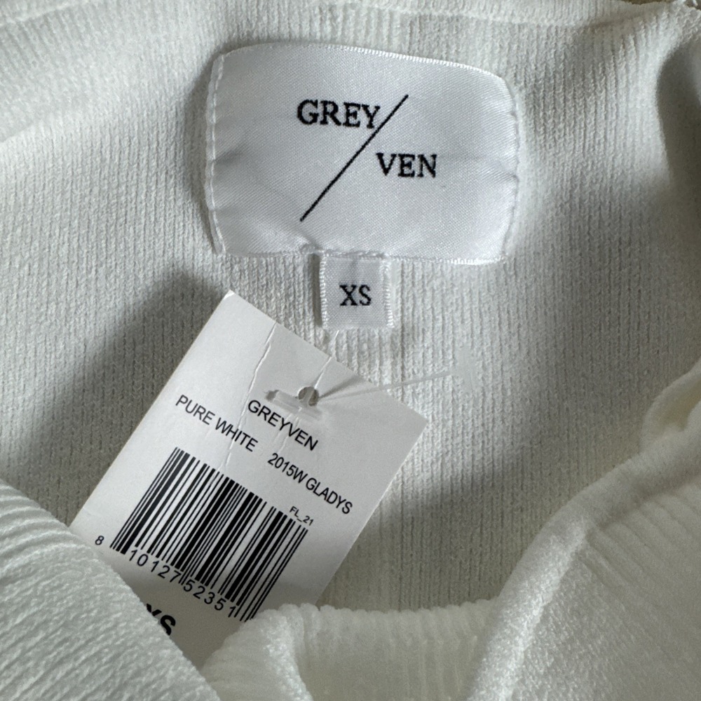 GREY/VEN Glady's Sleeveless Top Pure White Size XS NWT $225 - Picture 5 of 11